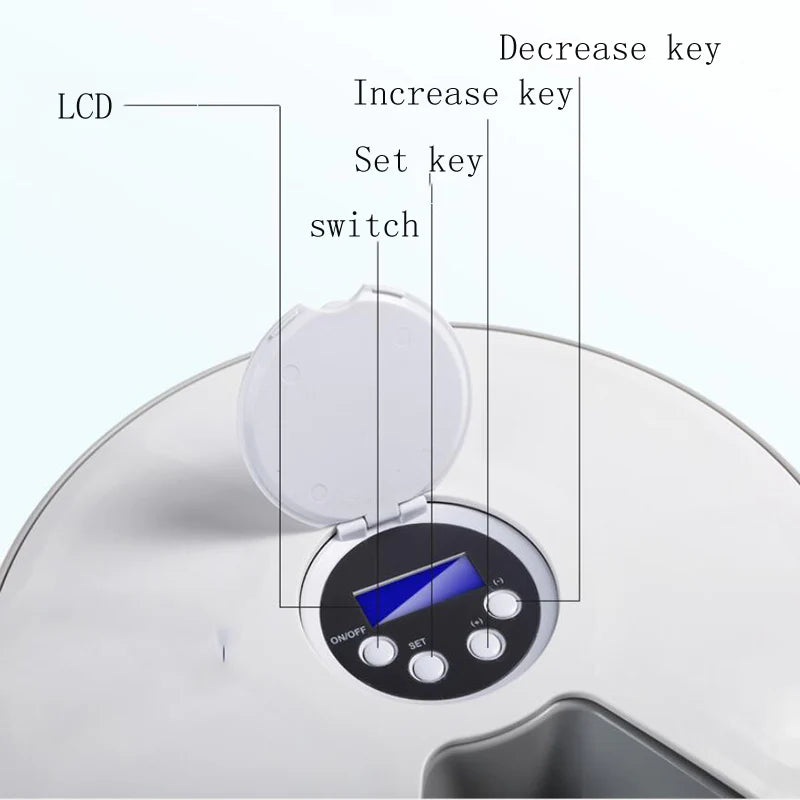 Smart Automatic Pet Feeder LCD Screen Timer with Voice Record Stainless Steelfor Dog Food Bowl Cat Food Dispenser